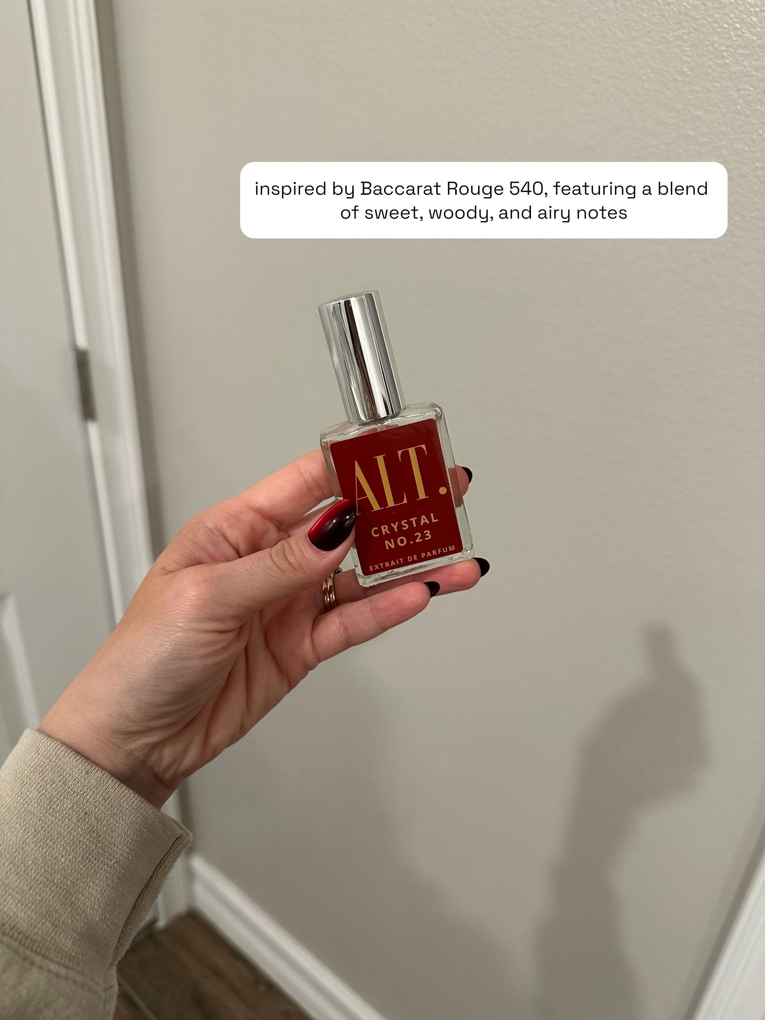 inspired by Baccarat Rouge 540, featuring a blend of sweet, woody, and airy notes @alt 

Smells incredible!! #perfume

#LTKselfcare #LTKSpringSale #LTKBeauty