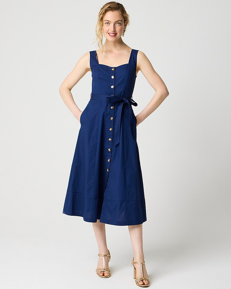 Button-front belted midi dress | J.Crew Factory