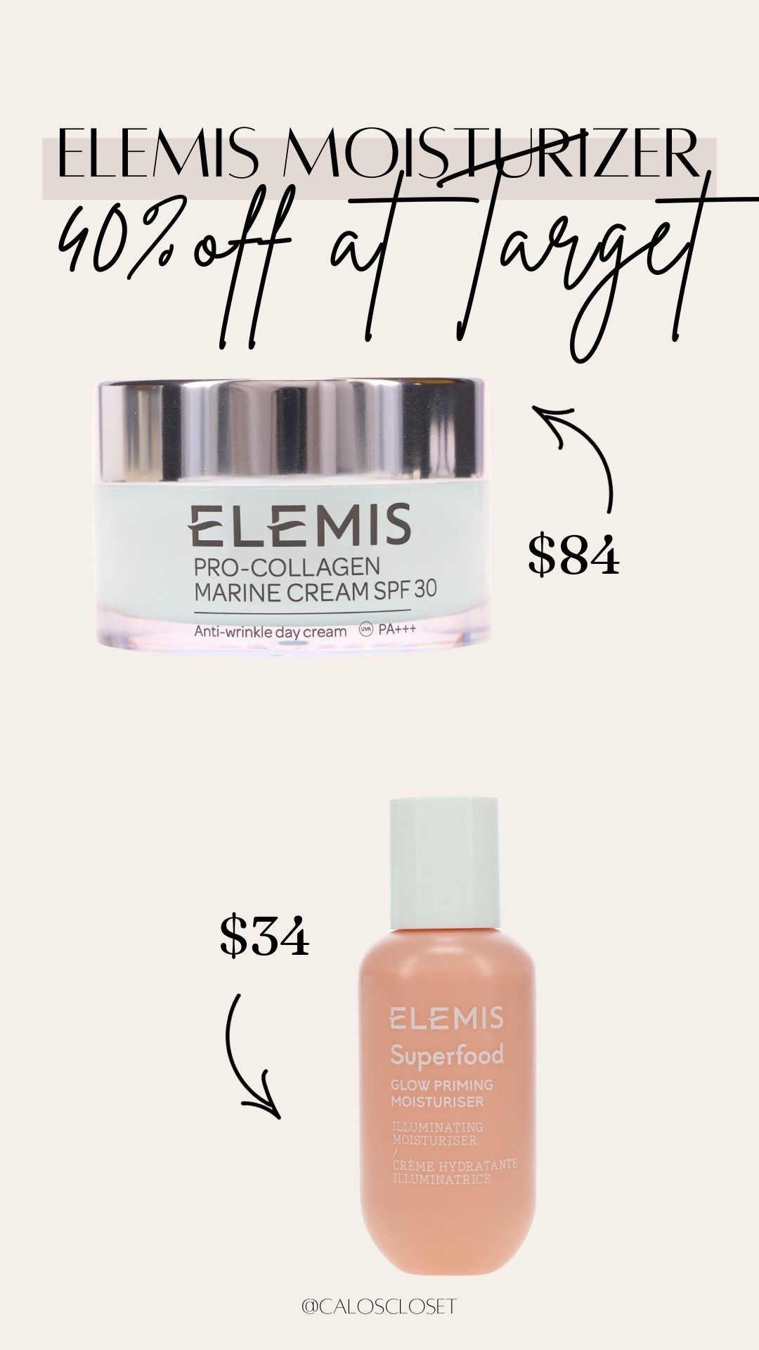 You’re not gonna believe this 😍 — two of my go-to Elemis moisturizers are 40% off at Target right now!! 🫶🏻 I love these and they make my skin always feels so hydrated + glowy. Such a good time to stock up or snag them if you’ve been wanting to try 💧✨ #TargetFinds #Elemis #SkincareSale #TargetDeals #LTKBeauty #SkincareFavorites #RewardStyle

#LTKBeauty #LTKSaleAlert #LTKFindsUnder100