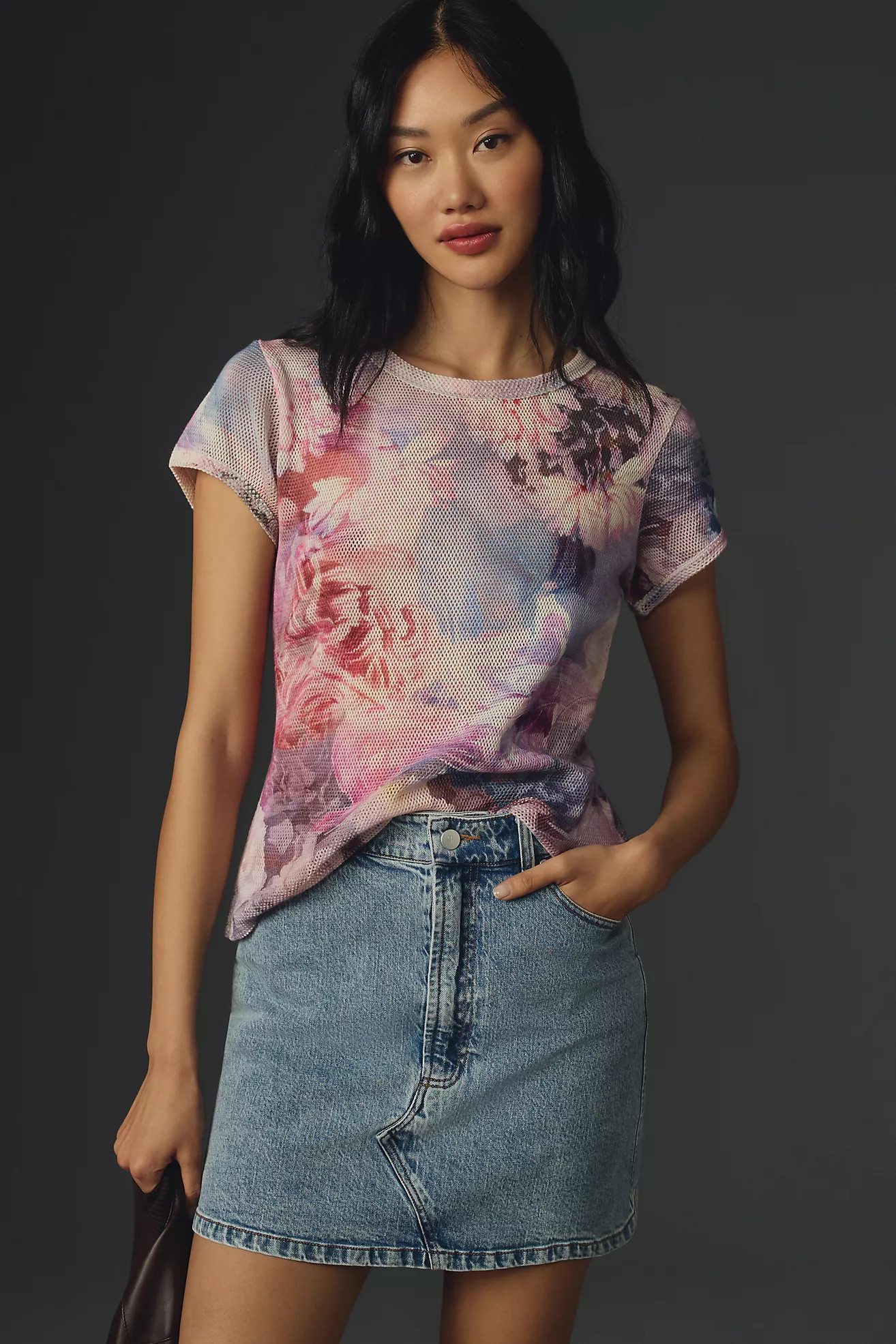 Pilcro Mesh Ringer Tee | Anthropologie (US)
