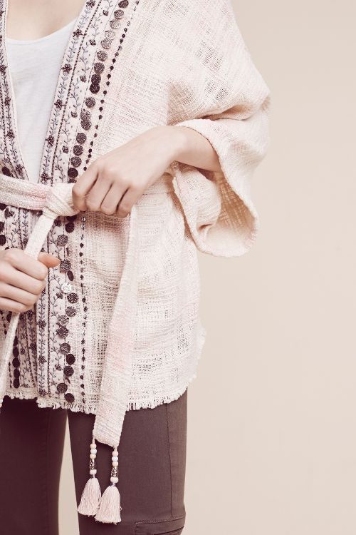 Livia Textured Kimono | Anthropologie (US)