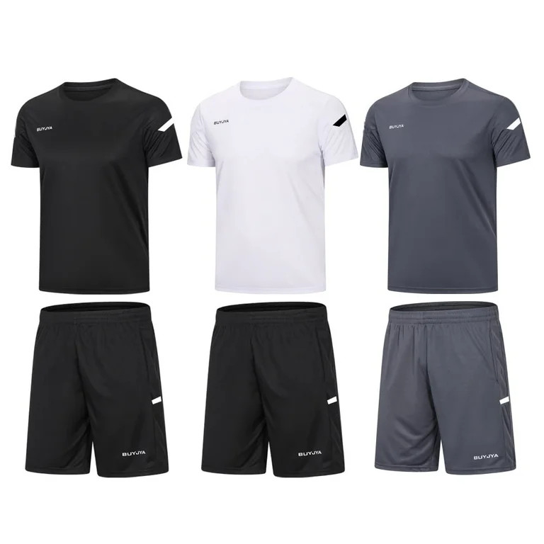 3Pack Men's Workout Set Gym Clothes Active Shorts Shirt Set for Running Basketball Football and D... | Walmart (US)