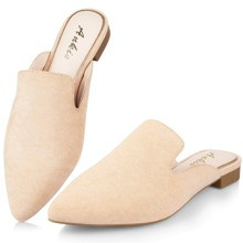 Ankis Mules for Women Flats Comfortable Black Beige Tan Womens Mules Flats Closed Pointed Toe Mules for Women Shoes Slip on | SHEIN