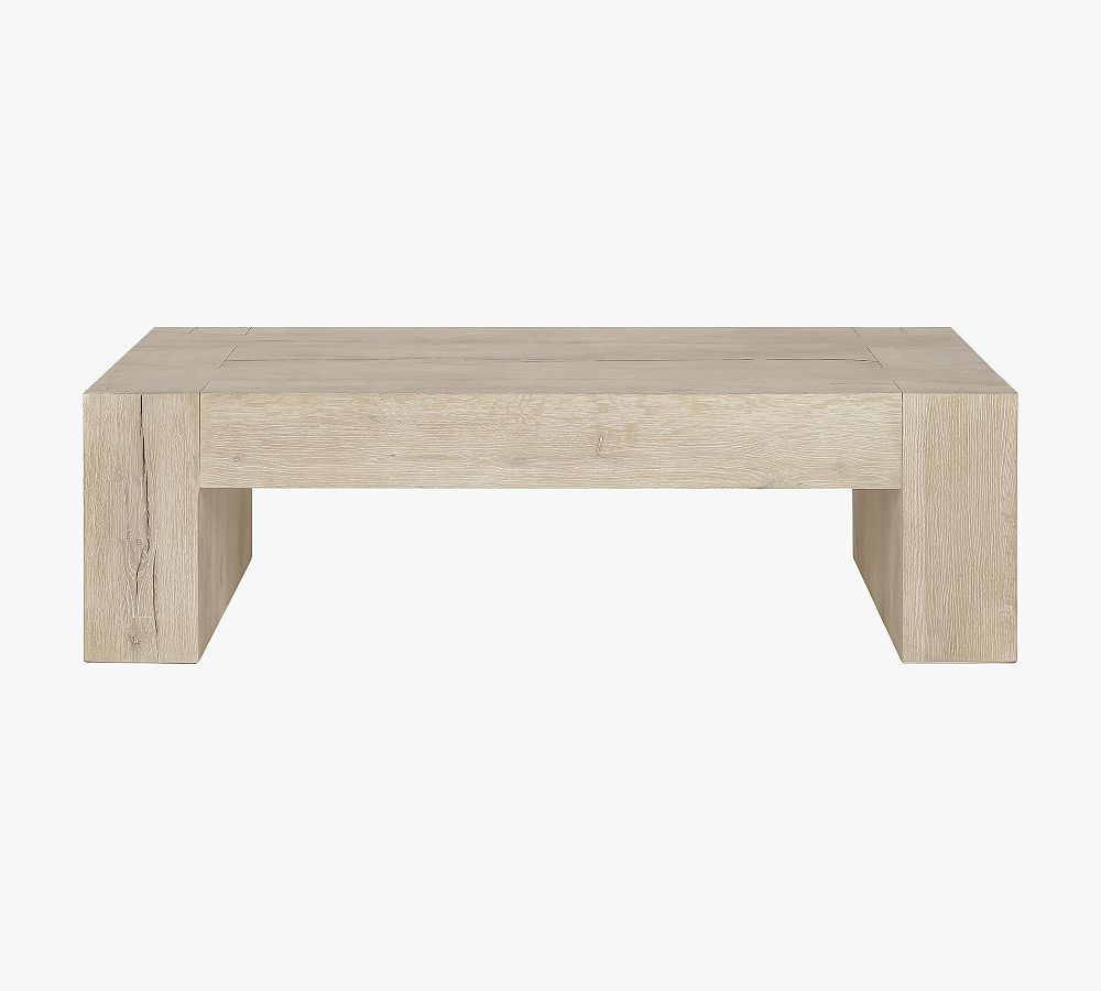 Raymond 60"" Rectangular Reclaimed Wood Coffee Table, Meadow White | Pottery Barn (US)