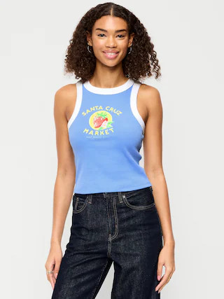 Graphic Snug Crop Tank Top | Old Navy (US)