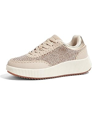 LUCKY STEP Women's Platform Sneakers Retro Braided Fashion Casual Chunky Shoes Breathable Durable... | Amazon (US)