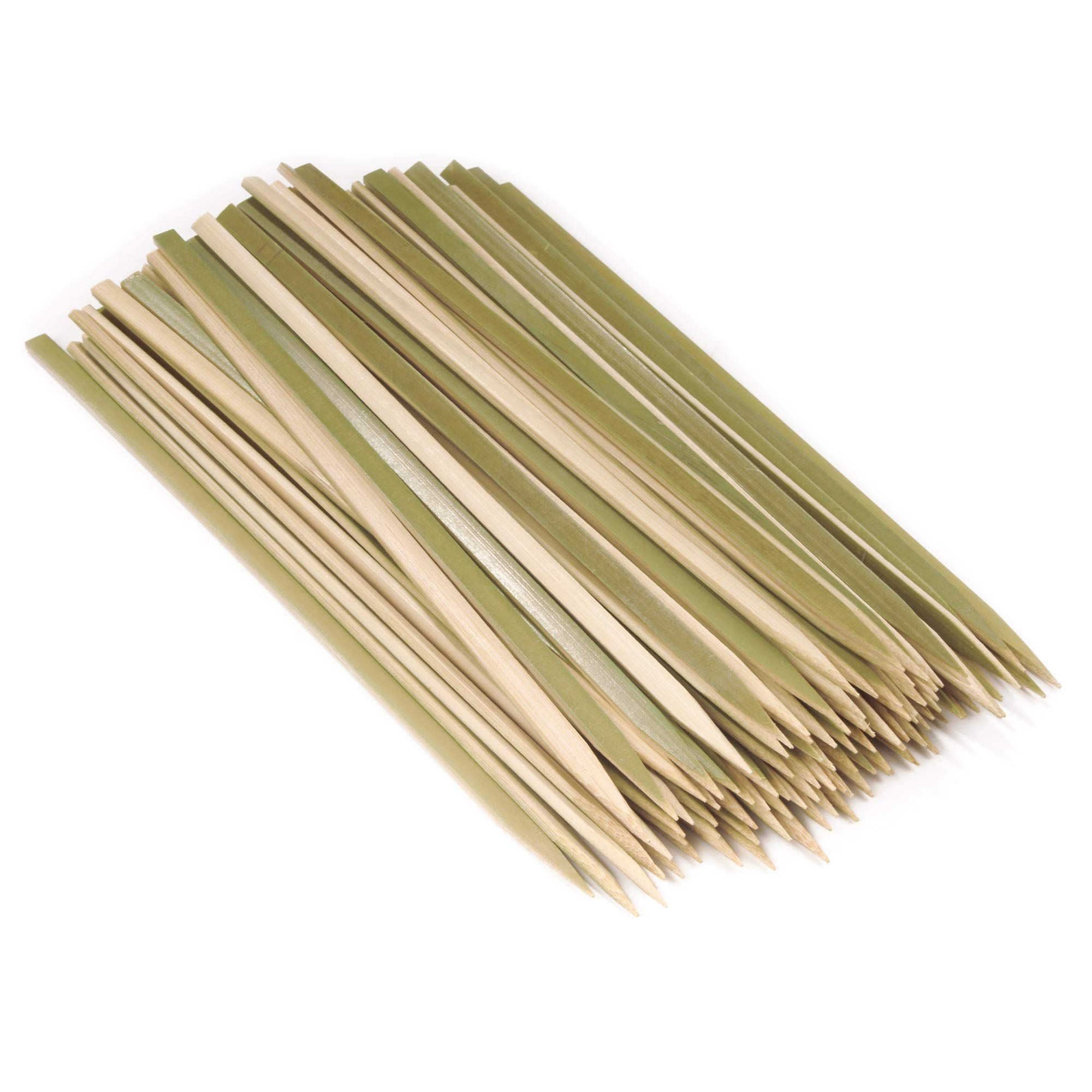 BambooMN Flat Sticks Bamboo Kebab Food Drink Skewers - 10" - 100pcs | Amazon (US)