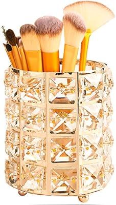 Tasybox Crystal Makeup Brush Holder Organizer, Handcrafted Cosmetics Brushes Cup Storage Solution... | Amazon (US)