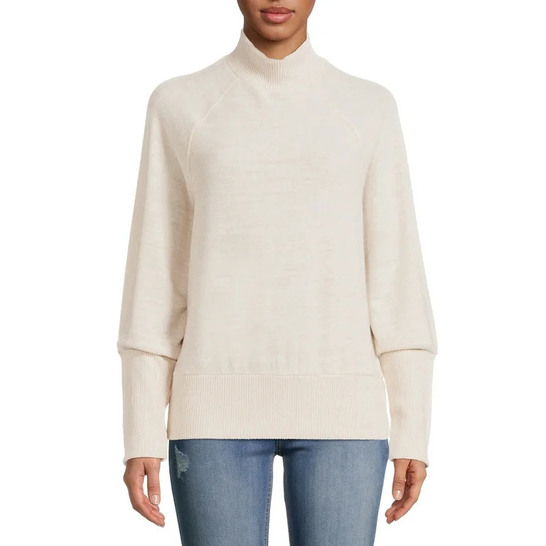 Time and Tru Women's Mock Neck Hacci Top | Walmart (US)