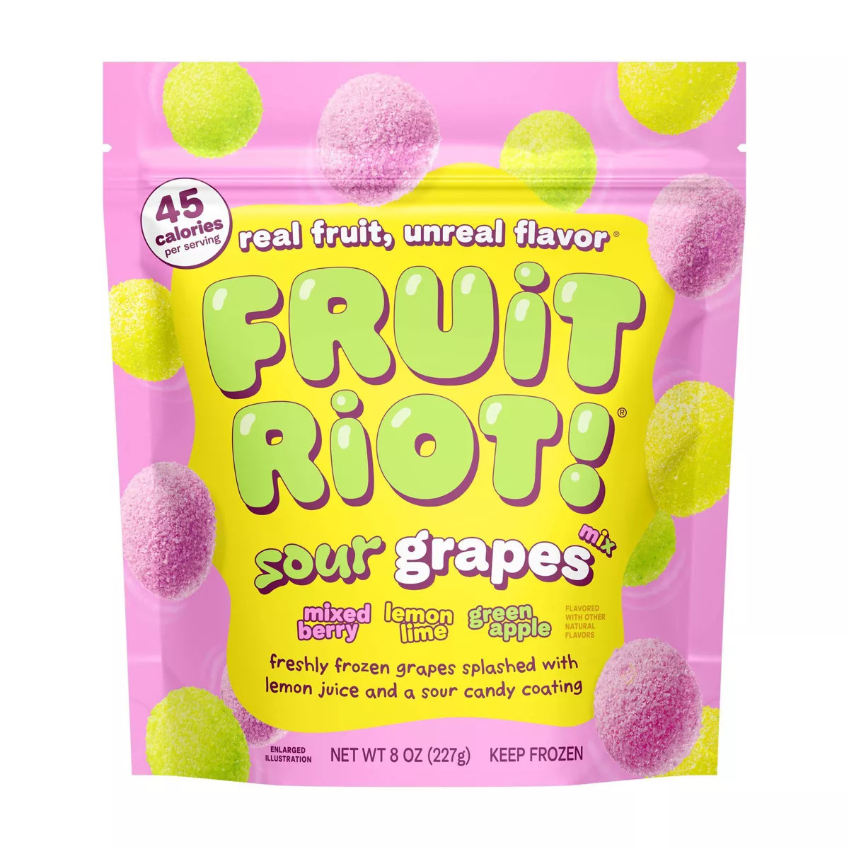 Fruit Riot Frozen Sour Mixed Candy Grapes - 8oz | Target