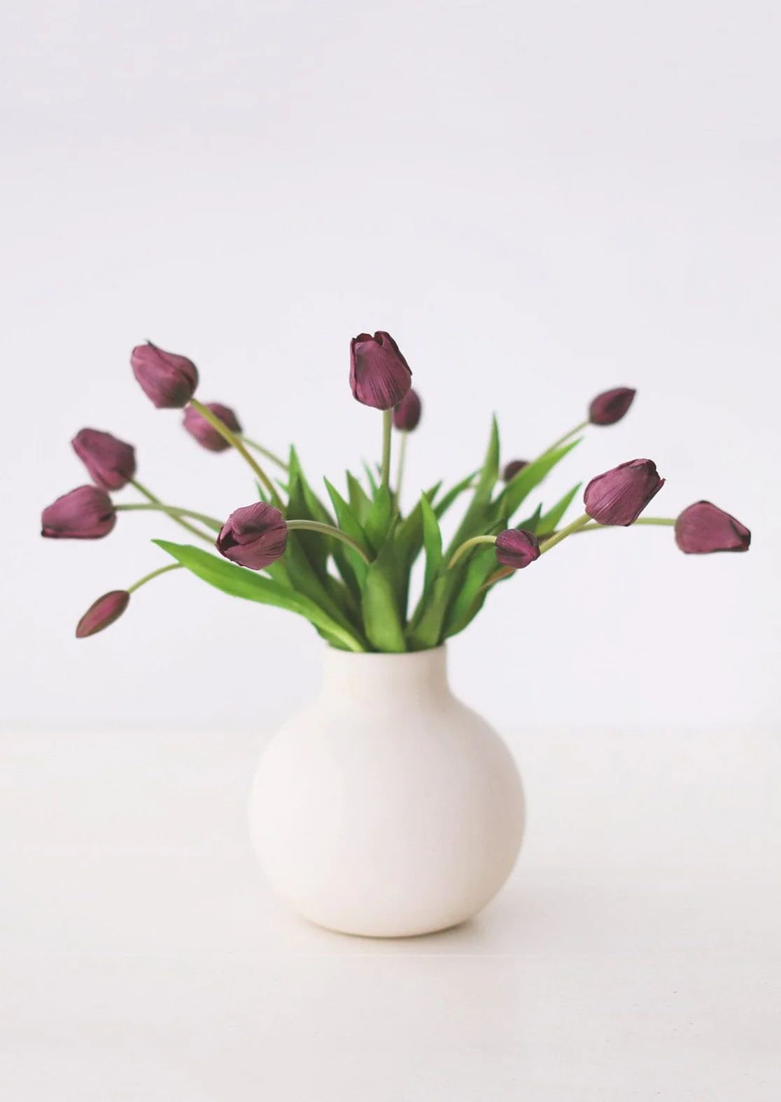 Bundle of 7 Purple Artificial Tulip Flower - 18.5" | Afloral