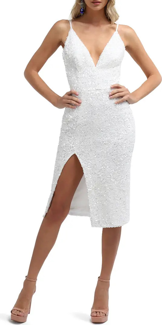HELSI Corey Sequin & Velvet Body-Con Cocktail Dress | Nordstrom | Nordstrom