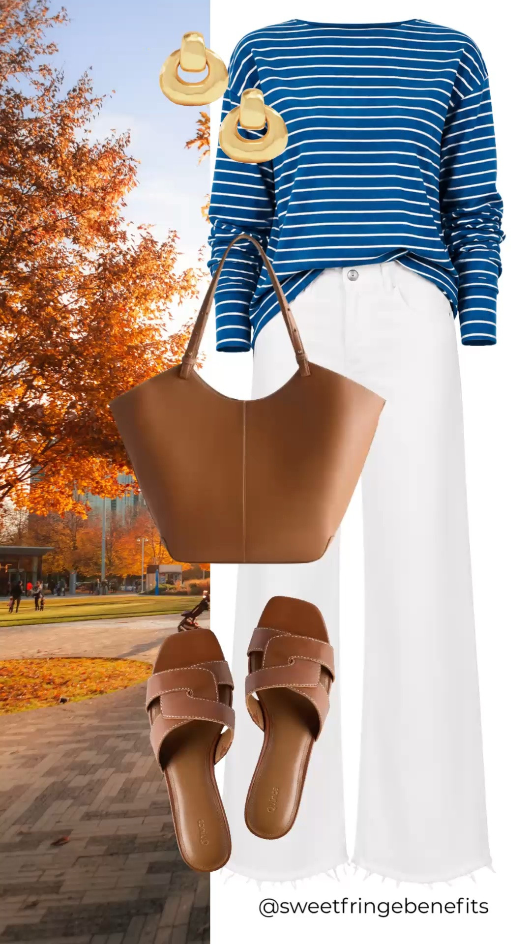 This blue-and-white striped sweater and white wide-leg jeans are a classic combination for fall. Add cognac accessories for a warm, polished finish that feels effortless and easy to wear.

💡 LTK MADE EASY
❤️ Heart = Support my posts!
🔖 Save = Get sale & restock alerts
📋 Lists = Keep favorites organized
📲 Share = Send lists and products to a friend. Hello, Christmas List!
💬 Comment = Ask me anything about what I'm wearing.:-)

#LTKootd #LTKgrwm #LTKdayinmylife