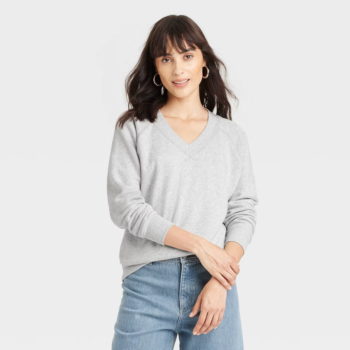 Women's Leisure Studio Sweatshirt - Universal Thread™ Heather Gray XL | Target