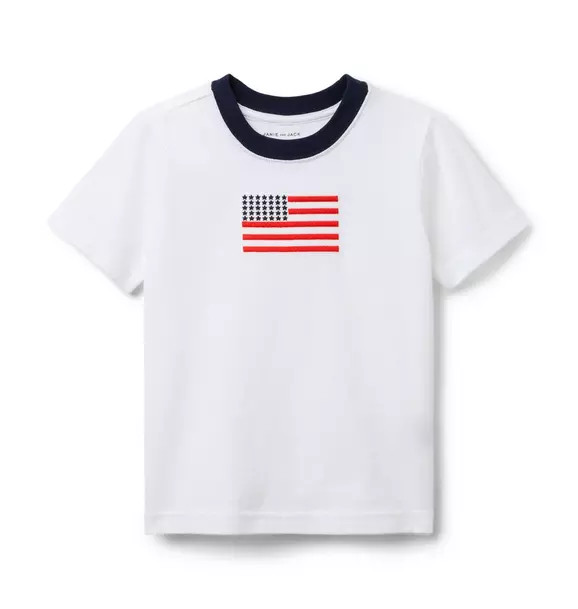 Embroidered Flag Tee | Janie and Jack