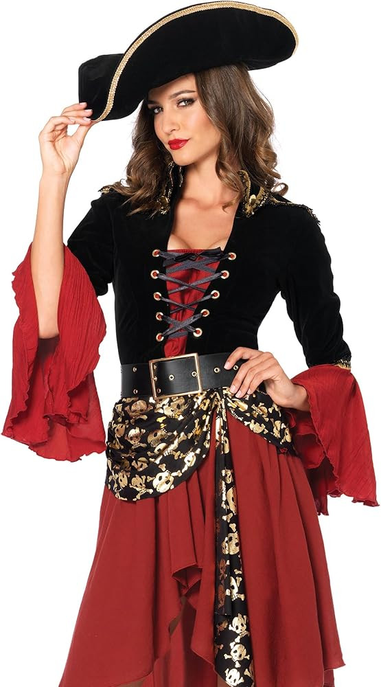 Leg Avenue womens 2 Pc Cruel Seas Pirate Captain Dress Costume | Amazon (US)
