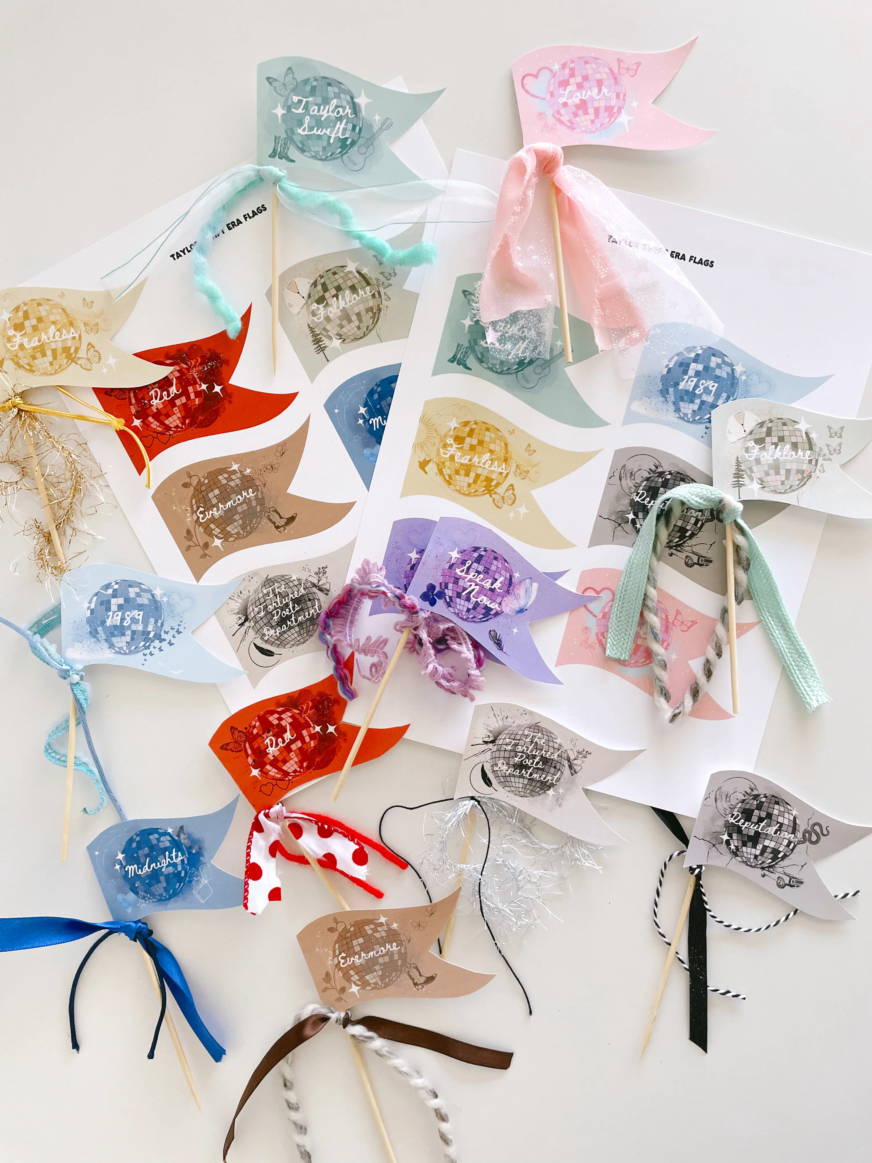 Taylor Swift Eras flags | Printable flags/pennants | The Letter Vee