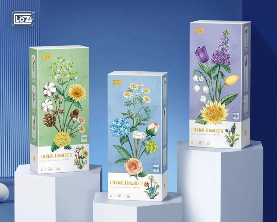 LOZ BUILDING BLOCKS Flower Bouquet-Eternal Flowers-Micro plants-Self MoC -Construction Bricks Let... | Etsy (US)