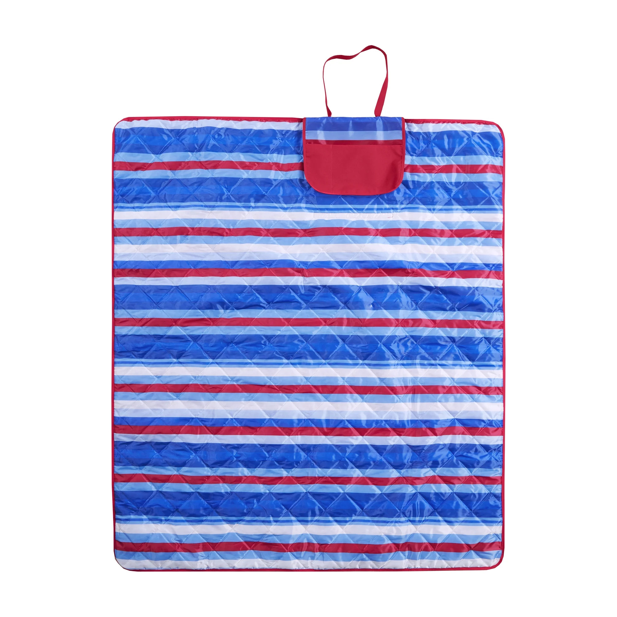 Mainstays Oversized Waterproof Outdoor Blanket, 60x70, Americana Stripe Red | Walmart (US)