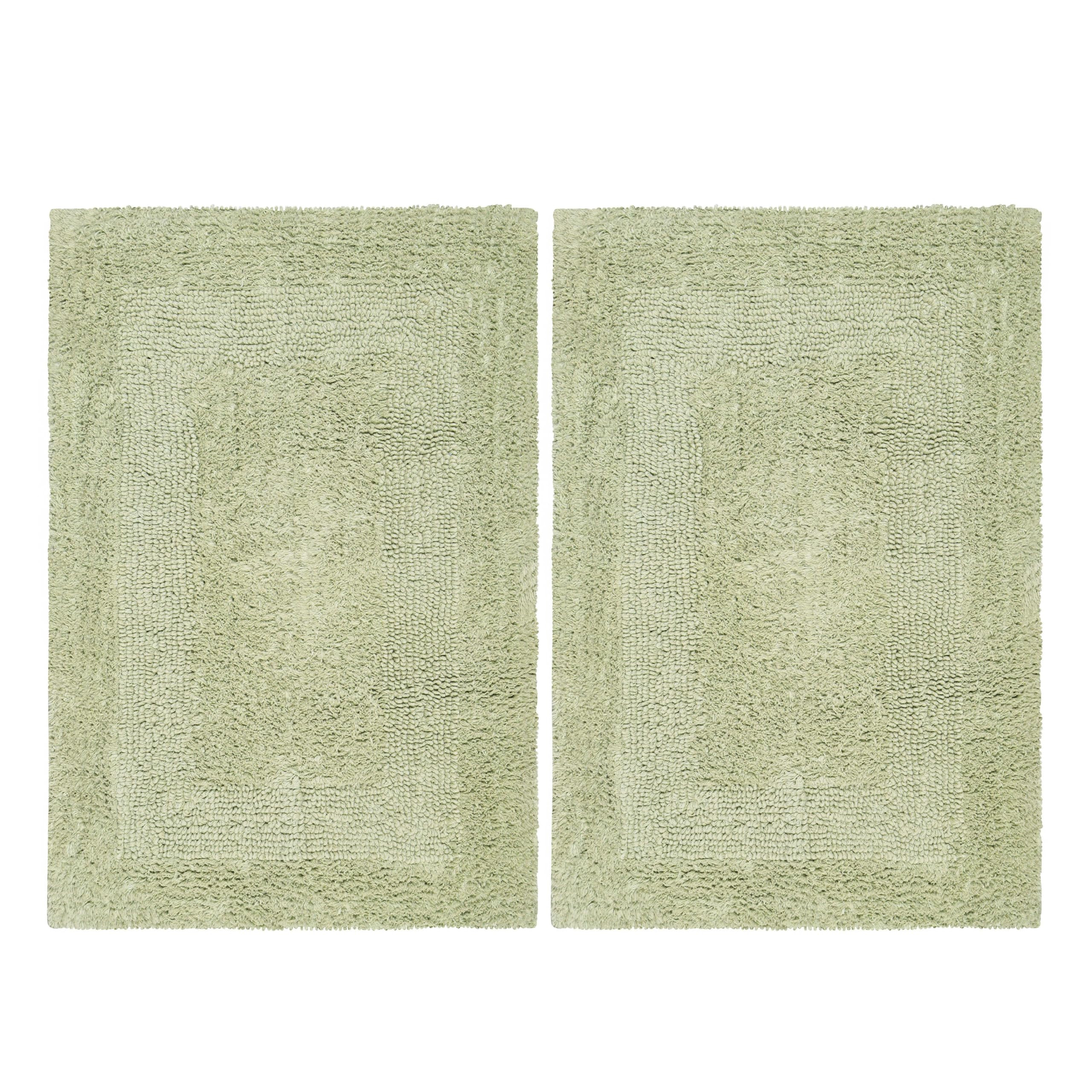 COTTON CRAFT Luxurious Bath Mat Rug - Set of 2 Reversible Heavyweight Step Out Bath Mats for Bath... | Amazon (US)