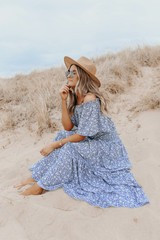Smocked Dusty Blue Floral Maxi Skirt - FINAL SALE | Magnolia Boutique