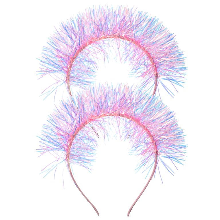 COSLUS 2pcs Girl Headbands Tinsel Headband Decor Children Hair Hoops Glitter Tinsel Girl Hairband... | Walmart (US)