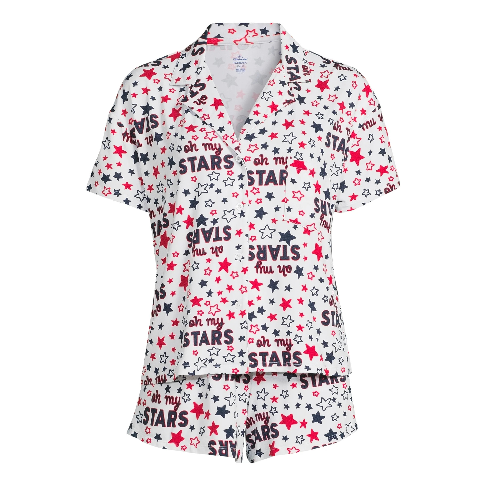 4th of July Women?s Shorty Pajama Set by Way to Celebrate, 2-Piece, Sizes XS to 3X | Walmart (US)