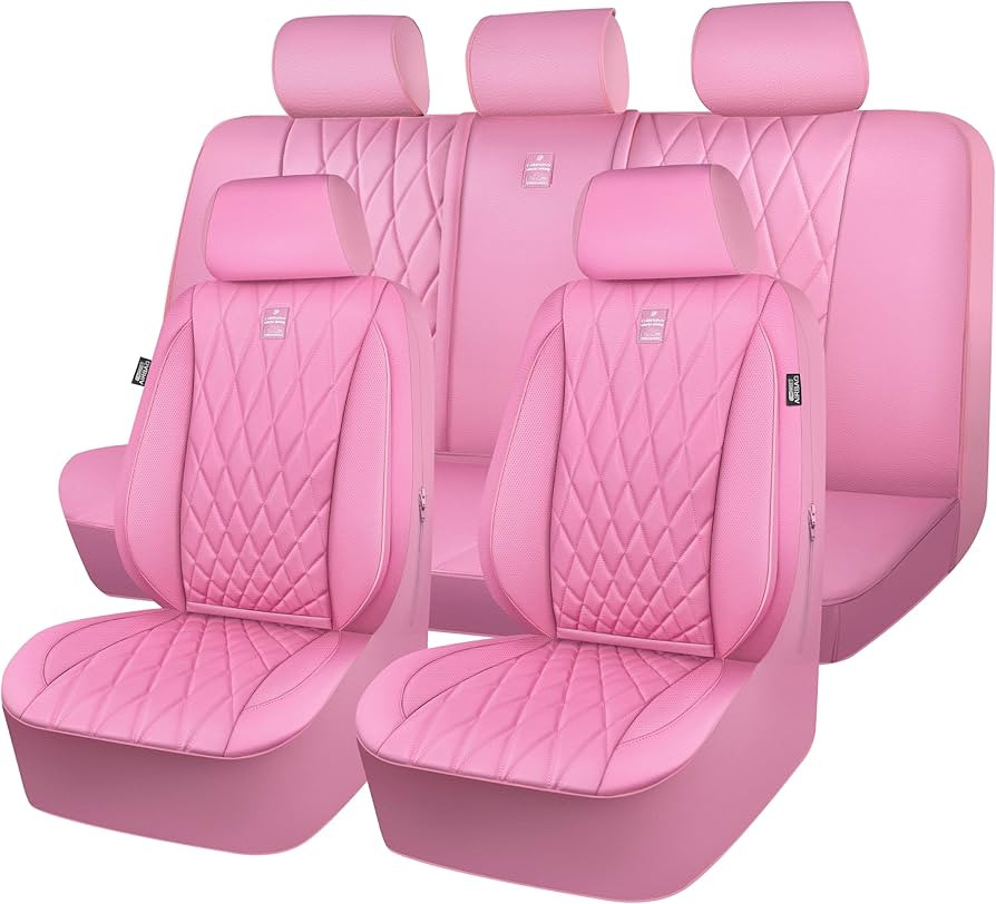 CAR PASS 5 Seats Piping Luxury Leather Seat Covers Full Set, Anti-Slip Waterproof Seat Covers Com... | Amazon (US)