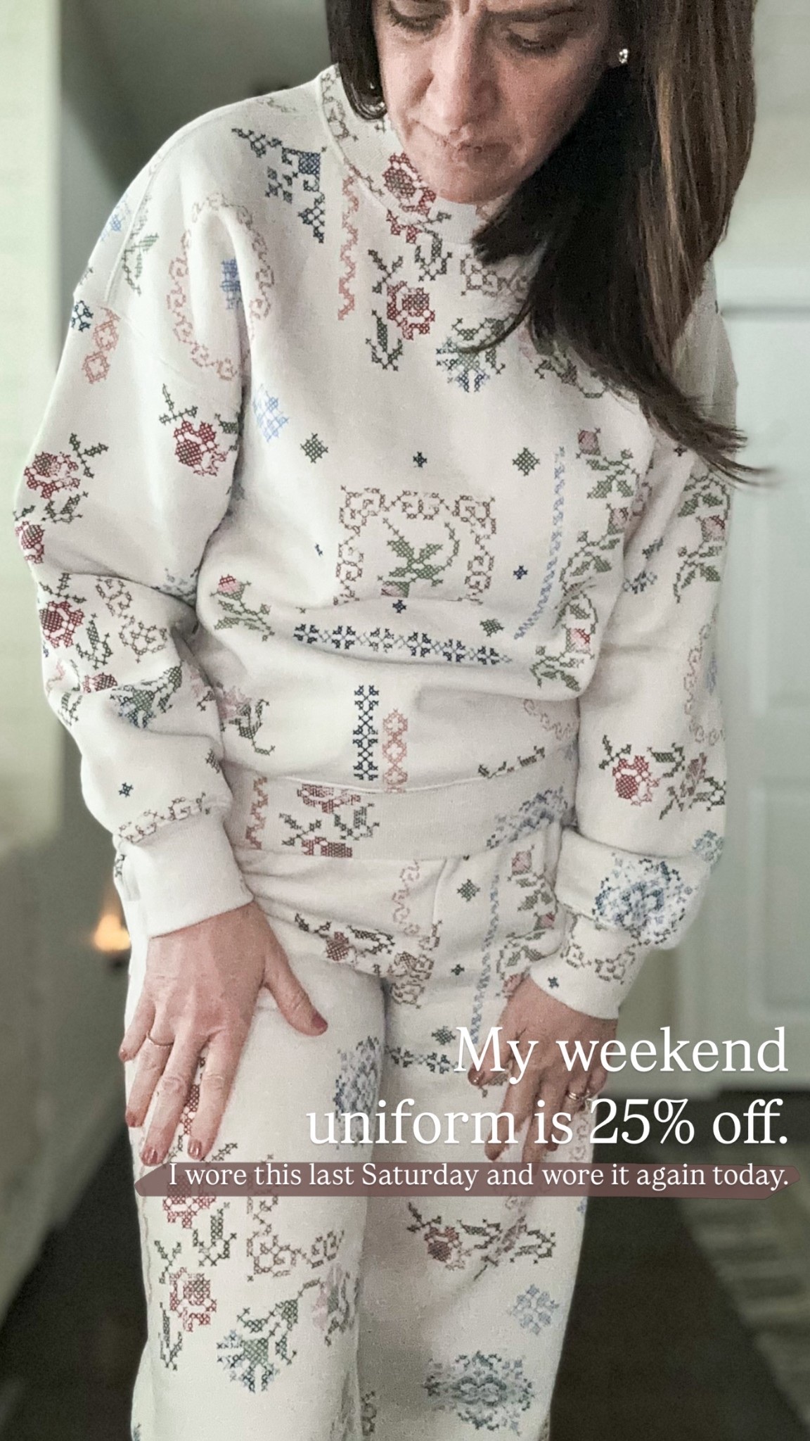 Love, love, love this cozy outfit. I’m wearing a small top, and a medium long in the sweatpants. Grab it while it’s on sale!

#LTKSpringSale #LTKootd #LTKSaleAlert