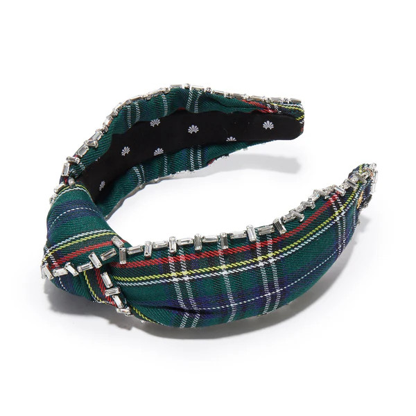 HOLIDAY PLAID CRYSTAL STITCH KNOTTED HEADBAND | LELE SADOUGHI