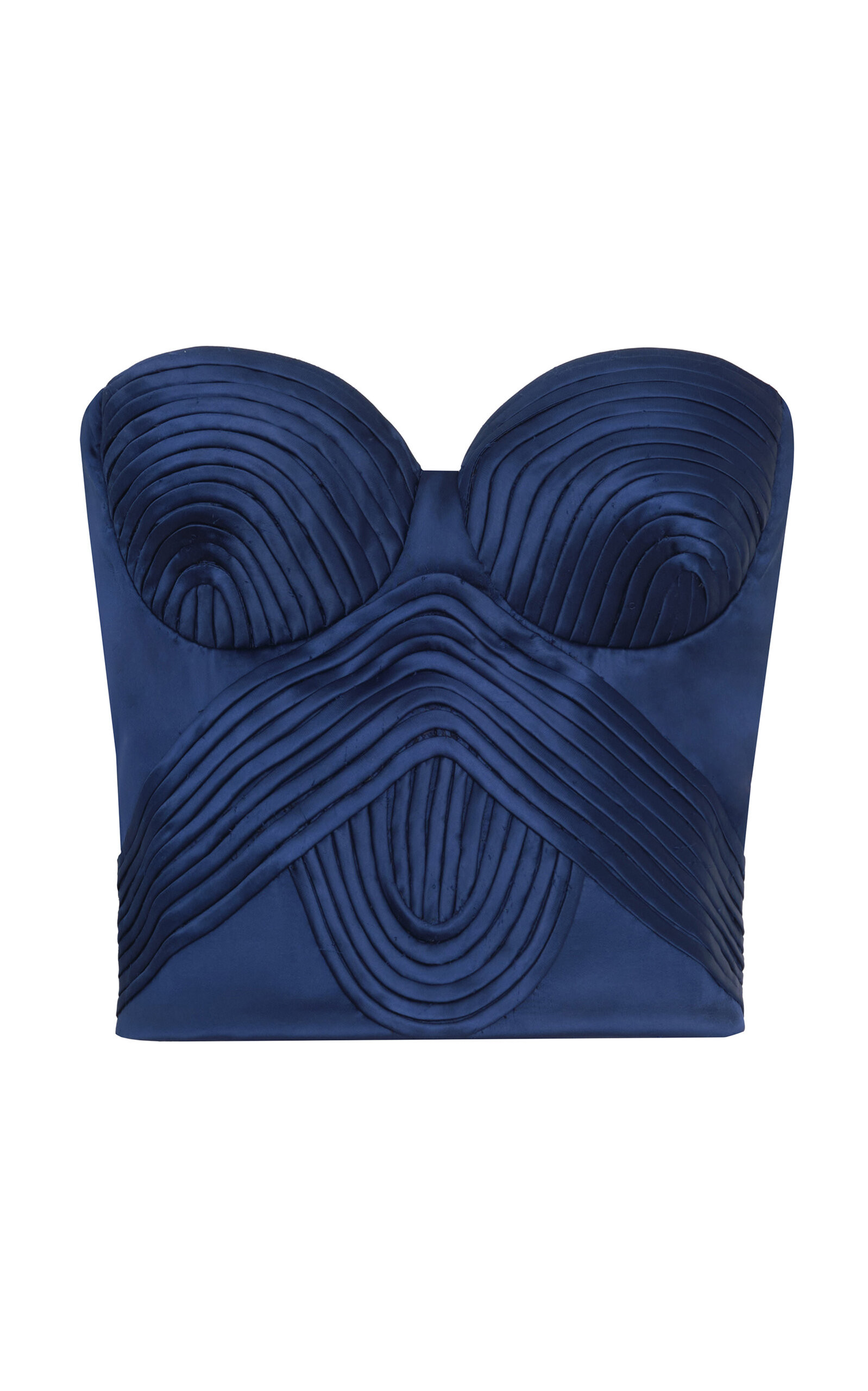 Hasta El Cielo Pleated Satin Corset Top | Moda Operandi (Global)
