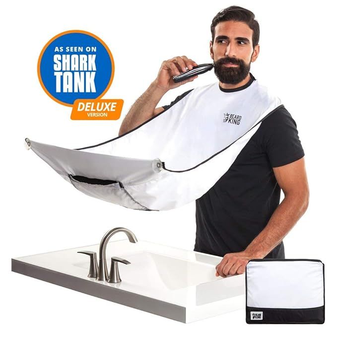 Beard Bib - Official BEARD KING Beard Catcher - Mens Grooming Cape for Shaping and Trimming - One... | Amazon (US)