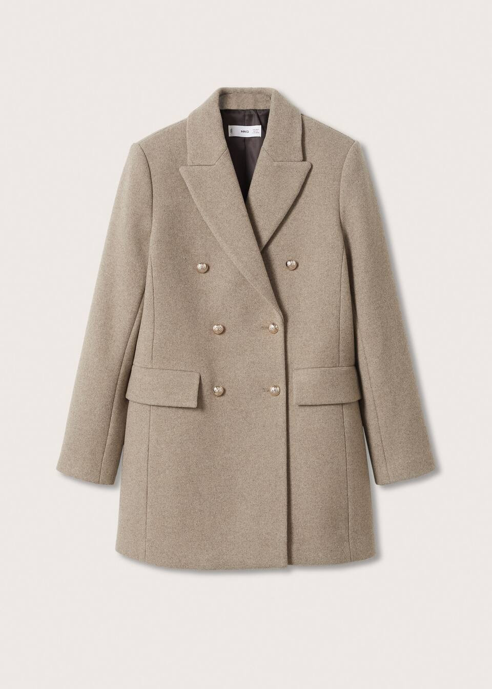 Buttoned wool coat | MANGO (US)