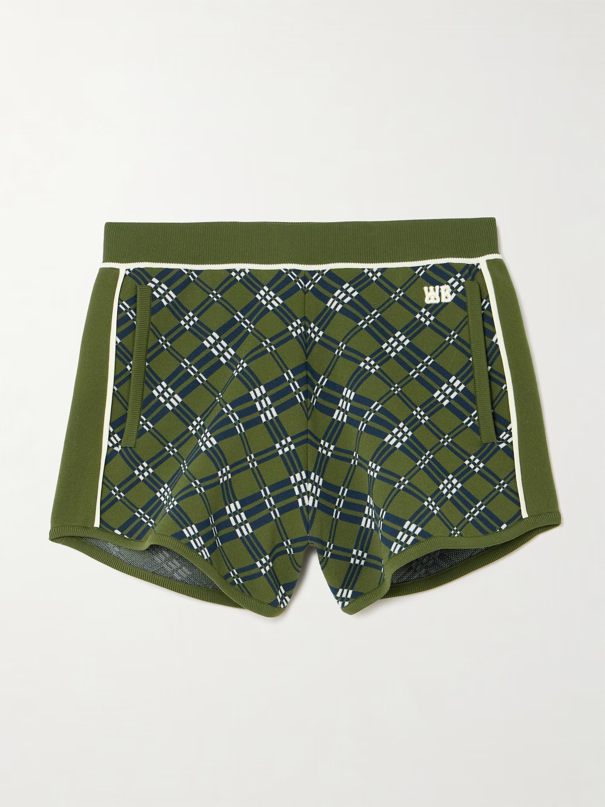 Power embroidered jacquard-knit shorts | NET-A-PORTER (US)