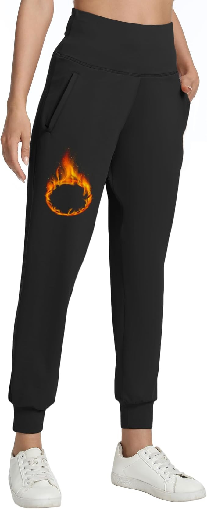 Womens Joggers with Zipper Pockets Lightweight Workout Athletic Tapered Pants for Travel Gym Loun... | Amazon (US)