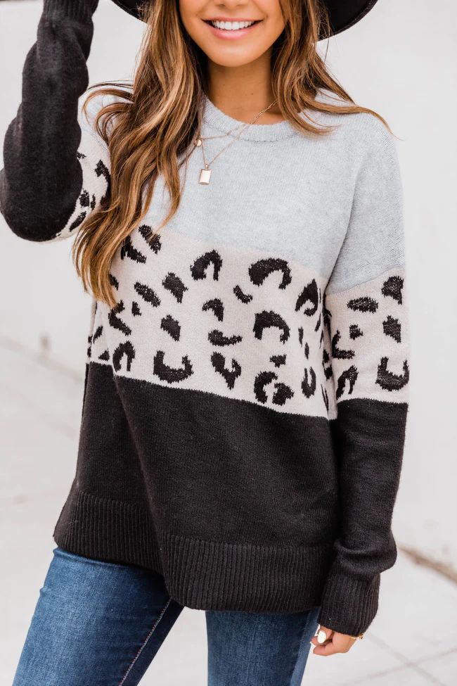 Neverending Joy Animal Print Sweater | The Pink Lily Boutique