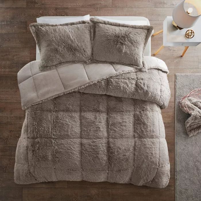 Leena Shaggy Faux Fur Comforter Set | Target