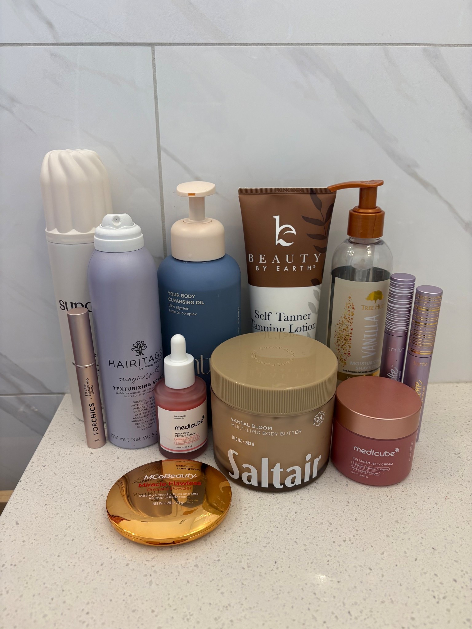 My Top Beauty Products right now!!!!
I am obsessed with all of these, the sundae whipped body wash in the smell coconut cream is to die for and I got this new cleansing body oil and it also is so freaking good! The saltair body butter smells heavenly! The beauty by earth tanning lotion is the best self tanner. If you have not tried medicube skincare yet what are you waiting for! The serum and collagen cream are
Two of my favorites but it is all amazing! I have been using the tree hut vanilla shave oil
Forever and can’t do without it! If you haven’t tried tarte’s tubing mascara and primer you need to! I used to be a hairstylist and the hairitage texturizing spray is still my  number one and go to!! If you also haven’t tried any makeup products by mcobeauty, you are missing out! They are dupes of alll high end products, I will let you try and figure out which this pressed powder is a look for less for!
#beauty #beautyproducts #fovoritebeauty #selftanner #cleansinoil #medicube #mcobeauty #target #amazon


#LTKOver40 #LTKSeasonal #LTKBeauty