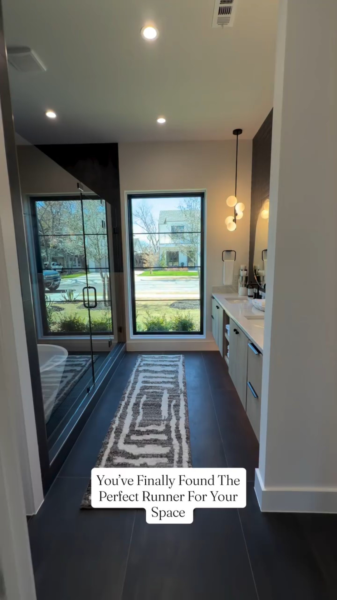When It comes to the staging side of my business, anytime I find something that works, I’ll buy in every color over and over again! 🤪
.
Each time I share a vid with a peek of this rug, you guys always love it just as much as I do…
.
A good runner is like a good man gworl! HARD TO FIND 🥸
.
This one also comes in a tan color way, it’s also available in a couple of additional sizes.. 
I personally really love this print as a runner… 
.
Runner Size :  2’3” x 8’
.
Comment RUG and I’ll forward the deets 🫶🏾
