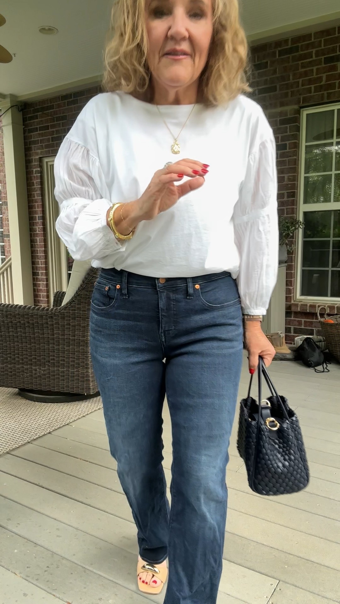 The kick out full length flared jeans is a classic silhouette. I am wearing my regular size at 29. Petite.
These jeans are great quality that you would expect from Madewell, and would work great for date night and business casual. 
I love this mixed media top with the knit and cotton voile sleeves. I’m wearing a medium, I am considering getting a small.

Linking several great Madewell fines just in time for the LTK exclusive sale, take 20% off your order with code LTK20 



#LTKPetite #LTKOver40 #LTKxMadewell