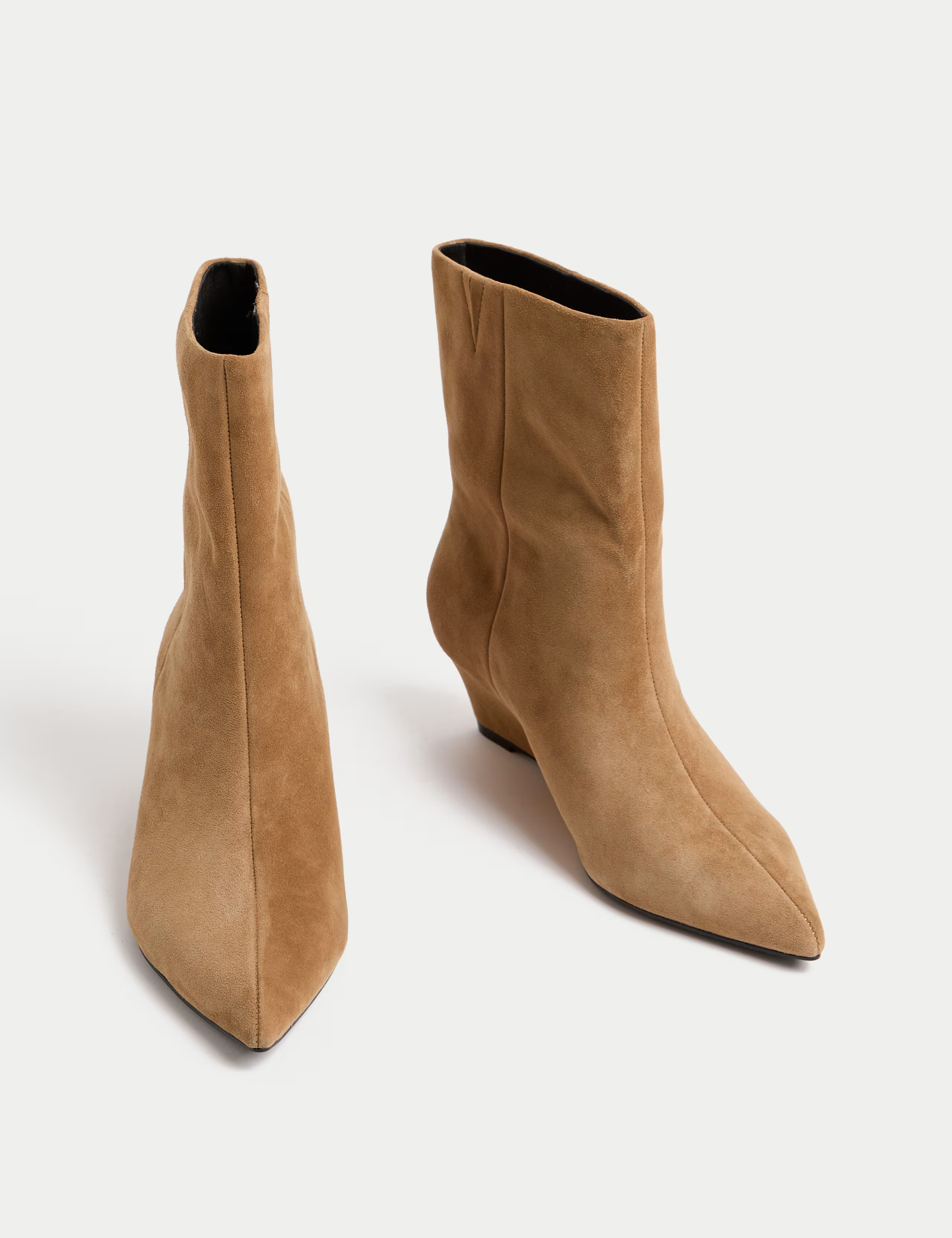 Suede Wedge Pointed Ankle Boots | Marks & Spencer (UK)