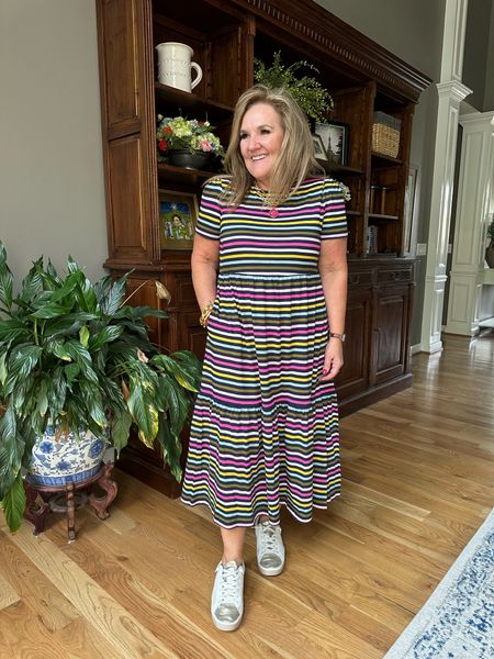Oh my goodness this Boden dress!!! Just arrived and so comfy and just looks bright and sunny and happy. Size 12 petite. 

Summer dress vacation dress striped dress t-shirt dress 

#LTKfindsunder100 #LTKover40 #LTKSeasonal