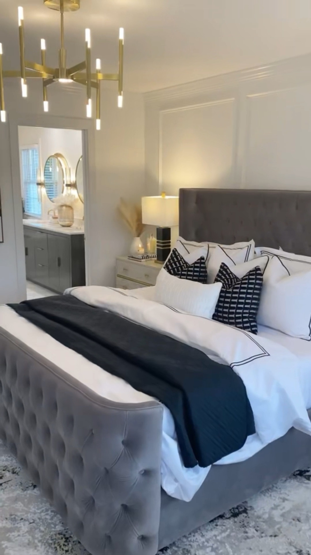 A little before and after of my master bedroom makeover! From DIY Wall Moulding to new bedroom furniture and bedding. Shop the Wayfair Labor Day sale ⬇️

#LTKHome #LTKSaleAlert