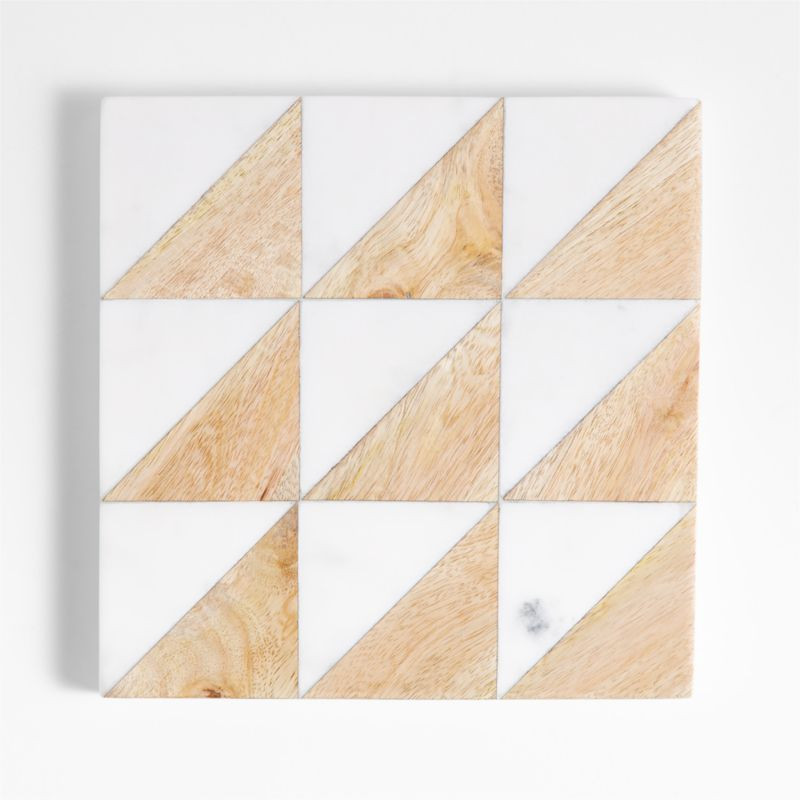 Geo Wood Trivet + Reviews | Crate & Barrel | Crate & Barrel