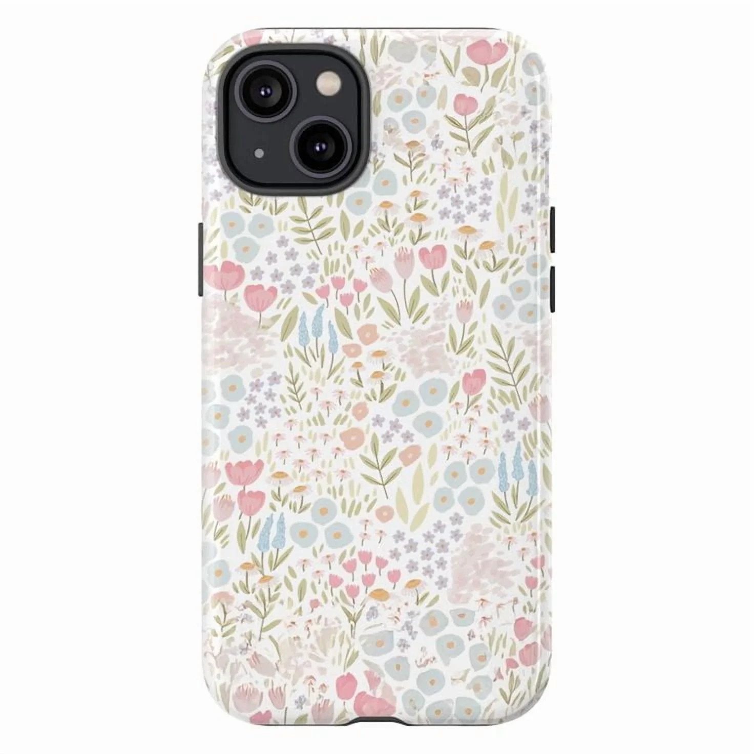 Pastel Floral iPhone Case – Aesthetic Protective Phone Cover, Cute Spring Botanical Design for ... | Walmart (US)