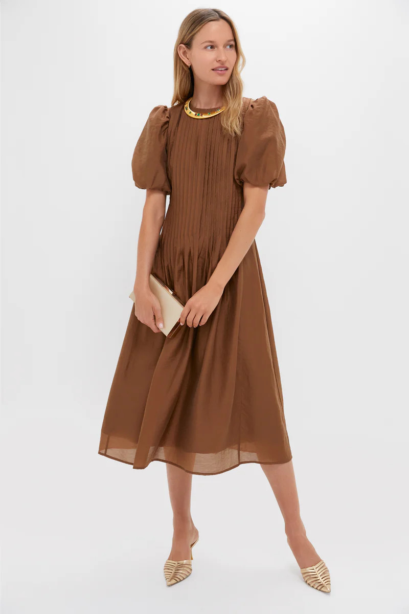 Toffee Nut Taffeta Mere Dress | Tuckernuck (US)