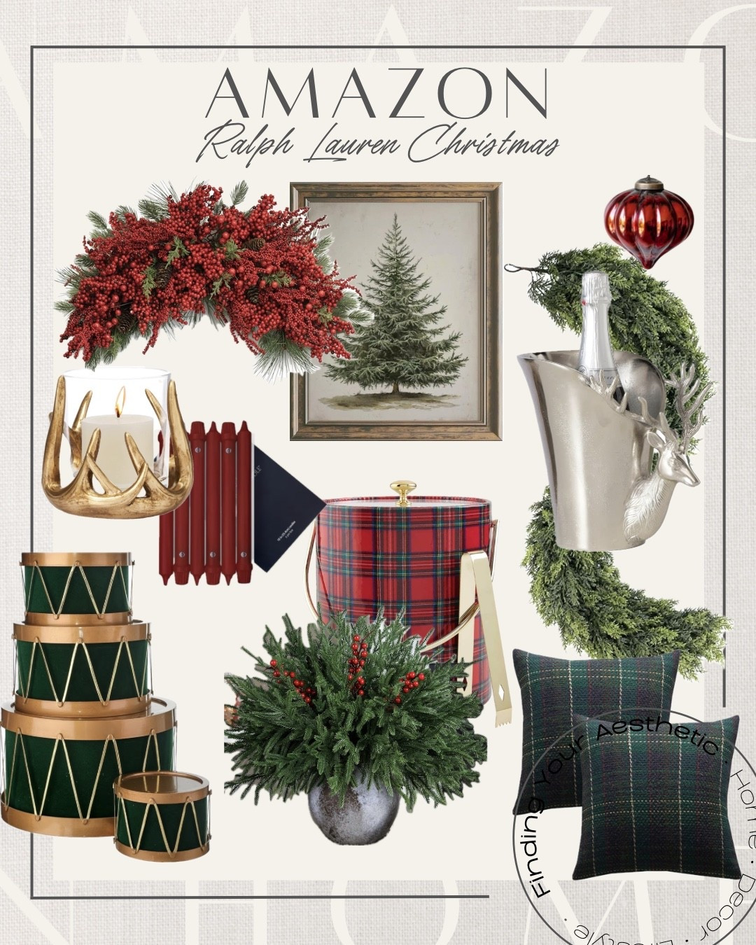 Ralph Lauren Aesthetic Christmas decor finds from Amazon Home 

Classic Christmas // RL aesthetic // old money Christmas // tartan Christmas // plaid Christmas 

#LTKSeasonal #LTKHoliday #LTKHome