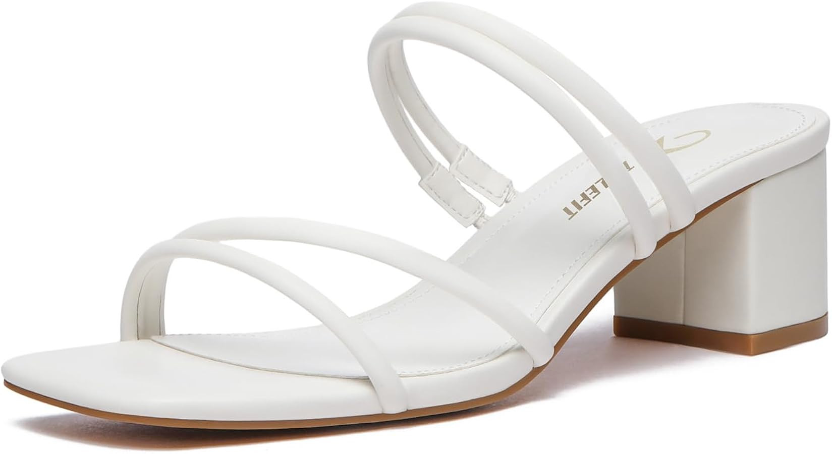 Athlefit Women's Strappy Block Chunky Heels Fashion Square Open Toe Slip On Heeled Sandals | Amazon (US)