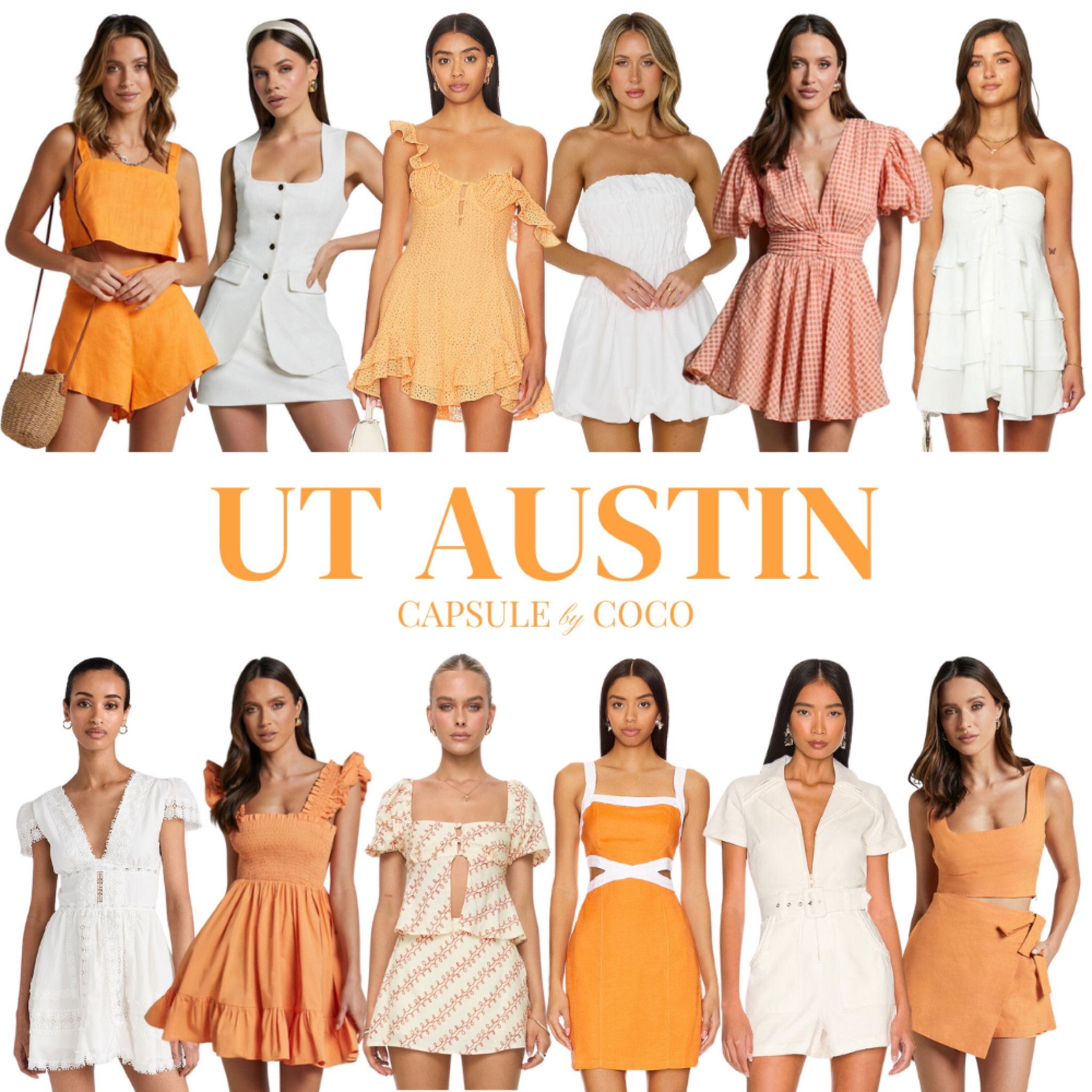 UT AUSTIN GAME DAY 🏈

UT Austin, The University of Texas at Austin, Austin Texas, UT Austin Longhorns, UT Austin game day, UT Austin gameday, UT Austin game day outfit, UT Austin gameday outfit, tailgating, college, fraternity, sorority, sorority outfit, sorority recruitment, sorority rush, SEC, football, tailgate, tailgating, UT Austin outfit, Delta Gamma, DG, DeeGee, Kappa Kappa Gamma, KKG, Kappa Delta, KD, Tri Delta, DDD, Phi Mu, Chi Omega, Chi O, Alpha Chi Omega, Pi Beta Phi, Pi Phi, Alpha Delta Pi, ADPi, Alpha Phi, Sigma Kappa, Kappa Alpha Theta, Zeta Tau Alpha, Gamma Phi Beta, mini dress, mini dresses, orange dress, orange mini dress, white dress, white mini dress, mini dress, matching set, orange matching set, white matching set, college game day, college gameday, game day look, gameday look, Capsule By CoCo

#LTKStyleTip #LTKU #LTKSeasonal