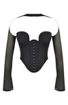 Click for more info about HOUSE OF CB Mina Plunge Long Sleeve Structured Corset Top | Nordstrom